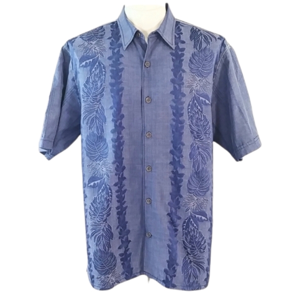 Tommy Bahama Other - TOMMY BAHAMA Blue Silk Blend Hawaiian Shirt M